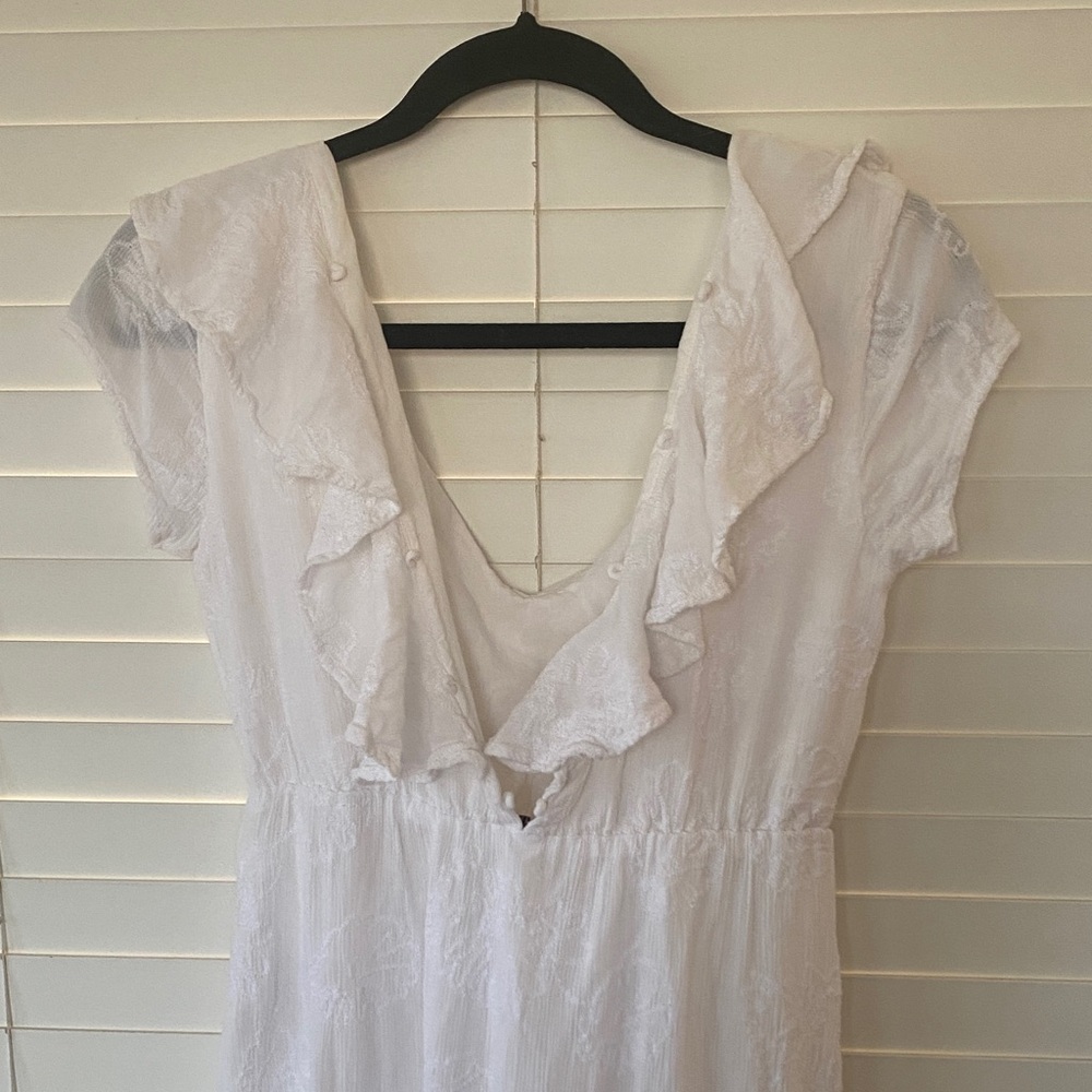 Amuse Society White Ruffled Maxi Dress - Picture 6 of 12